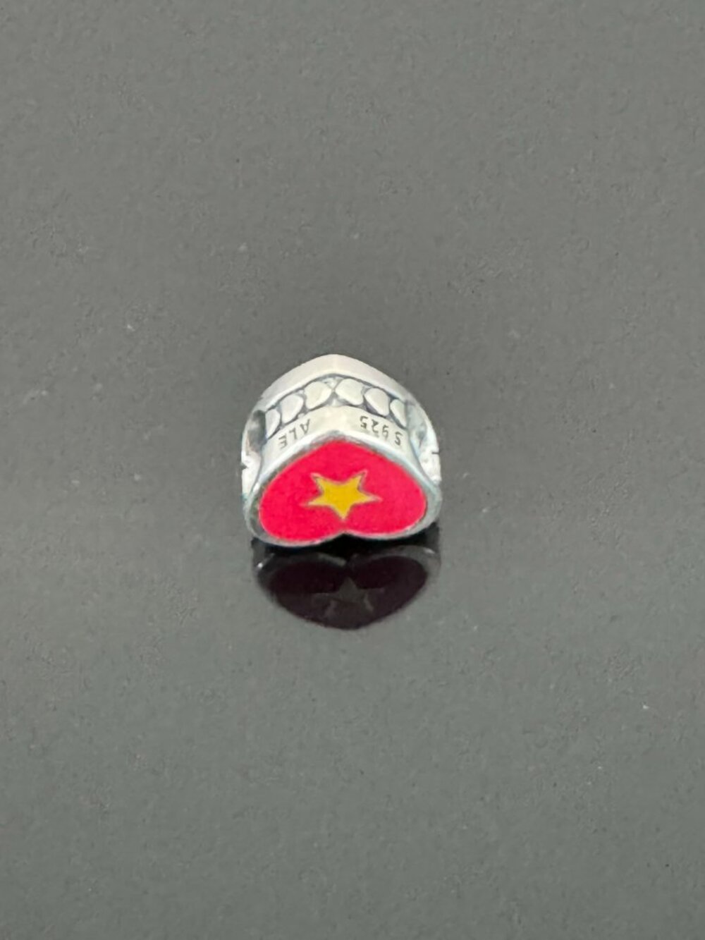 Authentic Pandora Vietnam Flag Heart Exclusive Charm - Picture 5 of 6